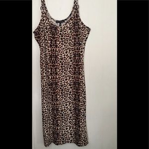 Leopard print stretchy lounge nightgown